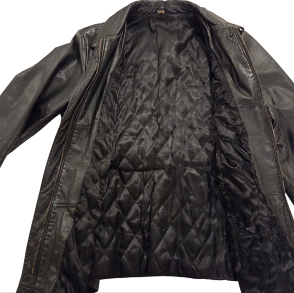 Women's Relativity Black Leather Jacket - Picture 3 of 5